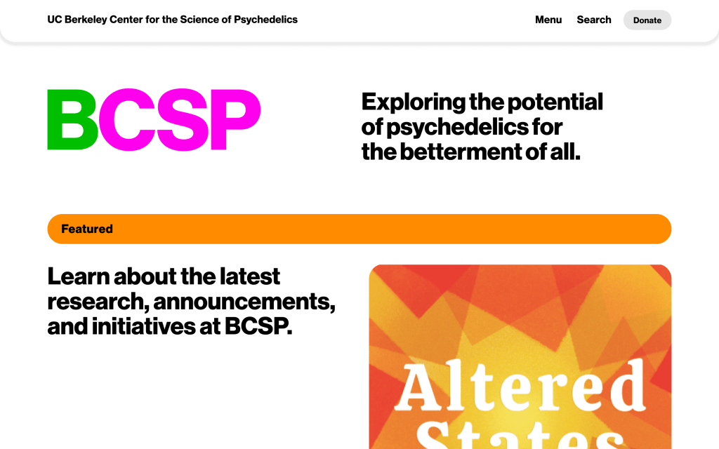 UC Berkeley Center for the Science of Psychedelics&nbsp;(BCSP)